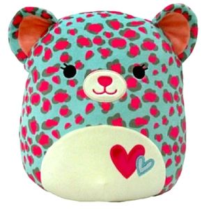 Chelsea the Spotted Cheetah 11" Squishmallow Plush NWT Valentine Hearts